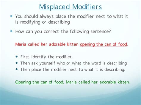 Image result for How to Correct a Misplaced Modifier