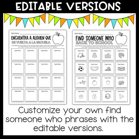 Toradh íomhá ar Create Find Someone Who Worksheet