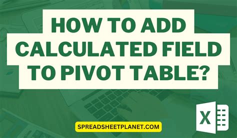 Image result for Add Calculated Field to Pivot Table