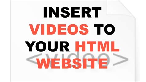 Image result for How to Add Videos to HTML
