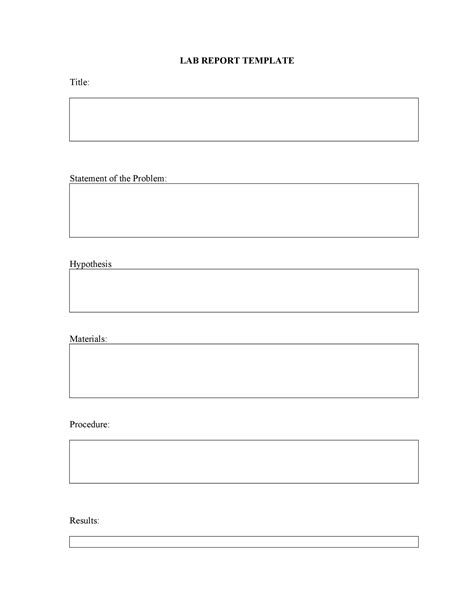 Image result for Lab Report Template