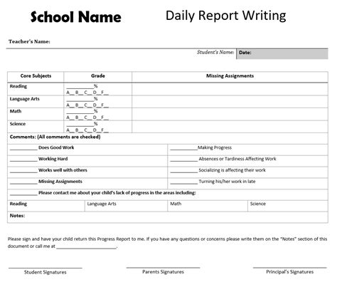 How to Write Daily Report Examples に対する画像結果