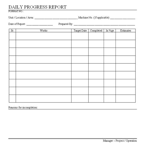 Daily Progress Report Layout Design に対する画像結果