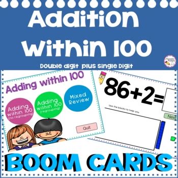 Image result for Addition Single Digit 100 Items