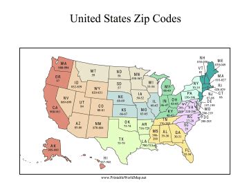 Image result for Zip Code Chart by State