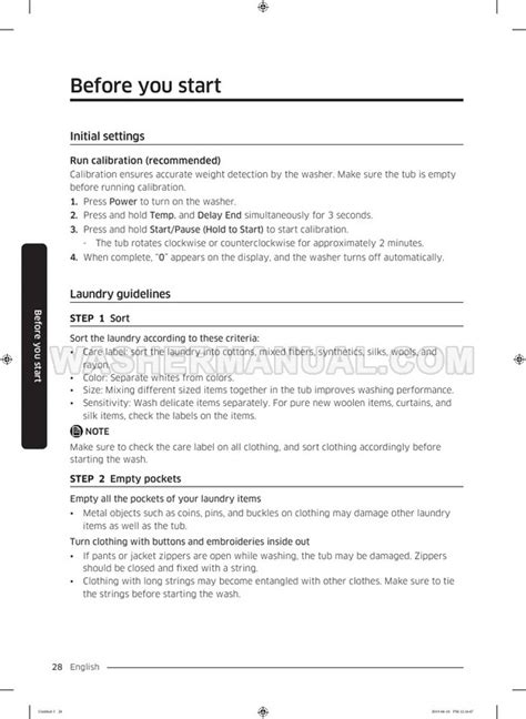 Bildergebnis für Samsung Washing Machine Instructions
