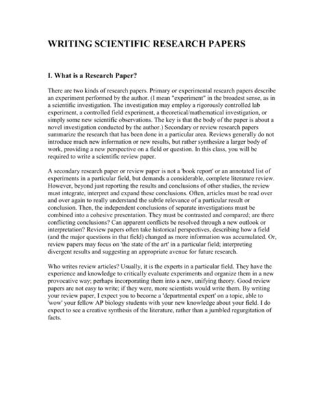 Image result for Scientific Research Paper Example