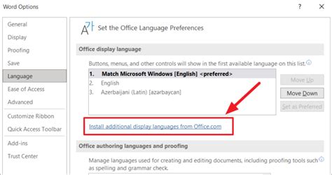 Image result for Office Language Preferences Design