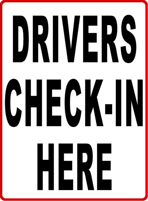 Toradh íomhá ar Signs Telling Drivers to Check In