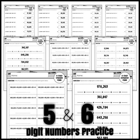 Image result for Expanded Form 5 and 6 Digit Numbers