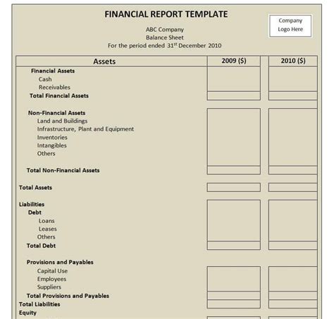 Image result for Financial Report Format
