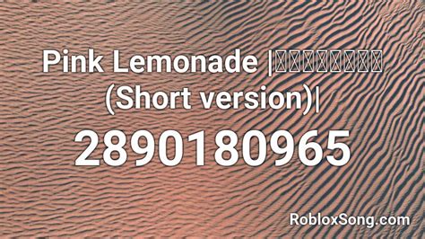 Toradh íomhá ar Roblox ID Code for Lemonade
