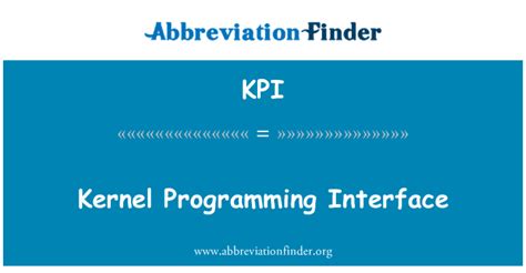 Afbeeldingsresultaten voor What Is Kernel Programming Interface KPI