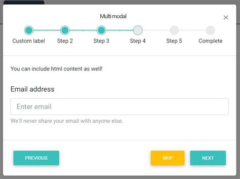 Toradh íomhá ar Multi-Input Modal in HTML