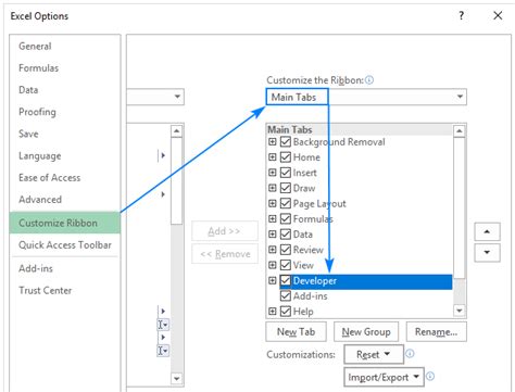 Adding Developer Tab in Excel に対する画像結果