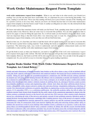 Image result for Maintenance Work Order Request Form