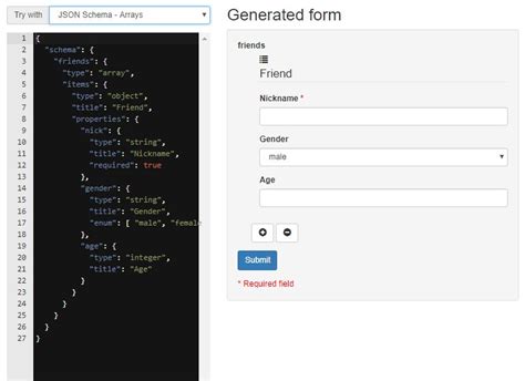 Image result for JSON Form Template