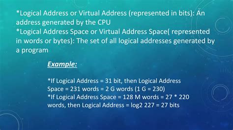 Logical Address Generated by CPU Virtual Address Virtual Address に対する画像結果