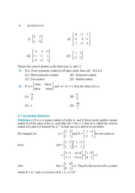 Matrices Class 12 of Subject Teaher Basics に対する画像結果