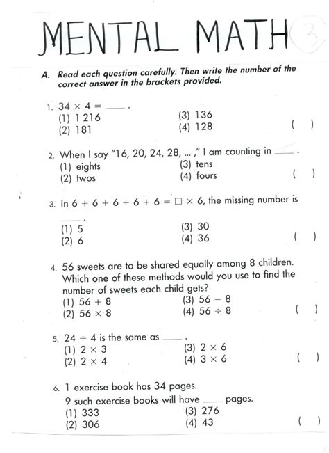Image result for 3rd Grade Math Worksheets PDF