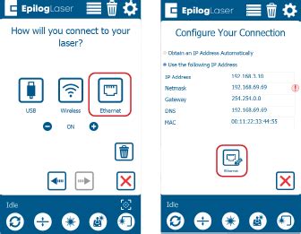 Ethernet Connection Setup に対する画像結果