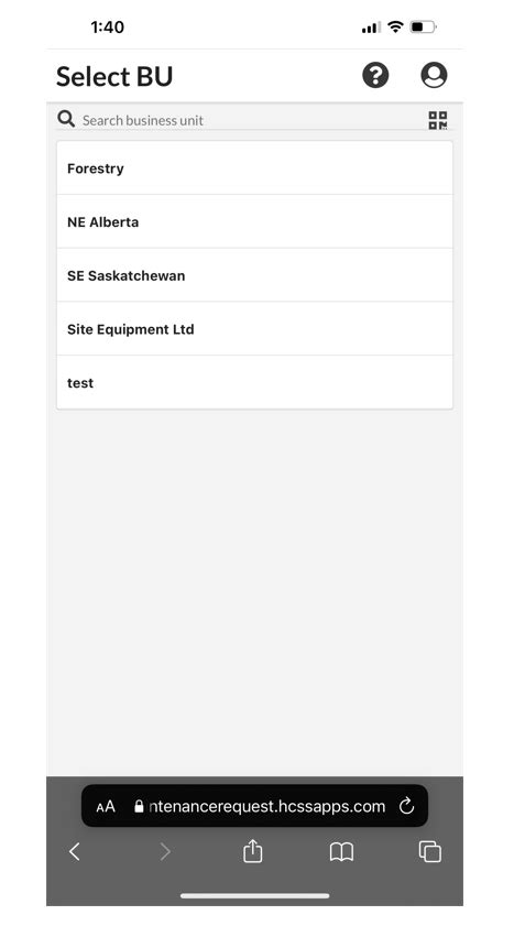 Maintenance Request Web App に対する画像結果