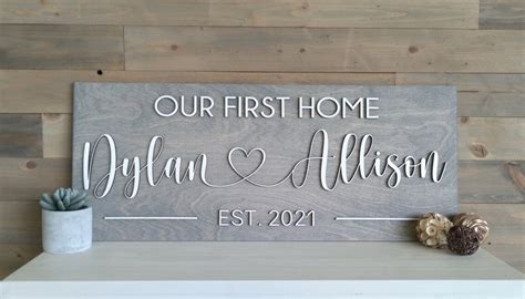 Toradh íomhá ar Our First Home Sign Print