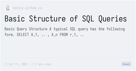 Basic Structure of SQL-साठीचा प्रतिमा निकाल