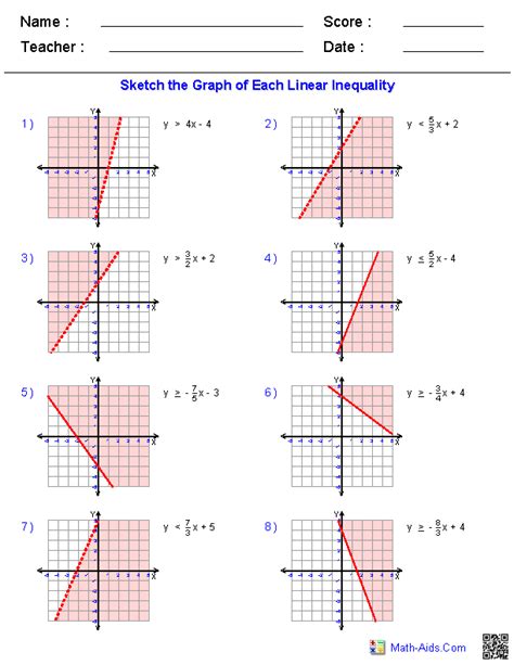 Image result for Graphing Linear Equations Worksheet Answers