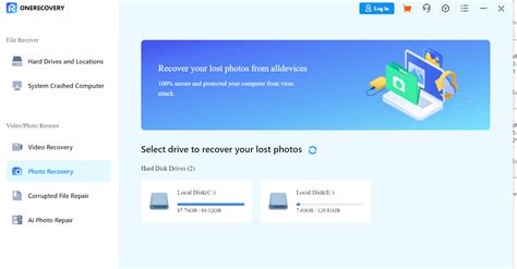 Toradh íomhá ar Recover Button