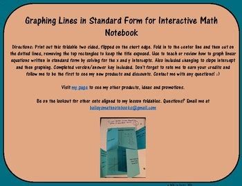 Image result for Graphing Linear Equations Foldable