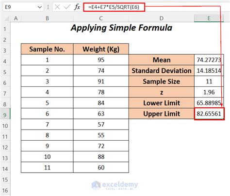 Afbeeldingsresultaten voor Confidence Interval Excel Function