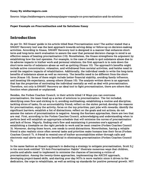 Image result for Example of Pattern of Procrastination Paper