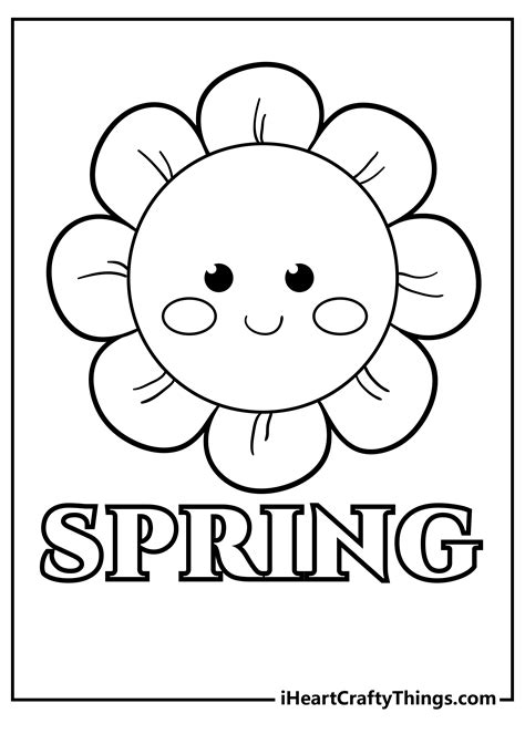 Cute Cartoon Spring Coloring Pages に対する画像結果