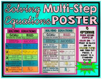 Image result for Solving Multi-Step Equations Brochure