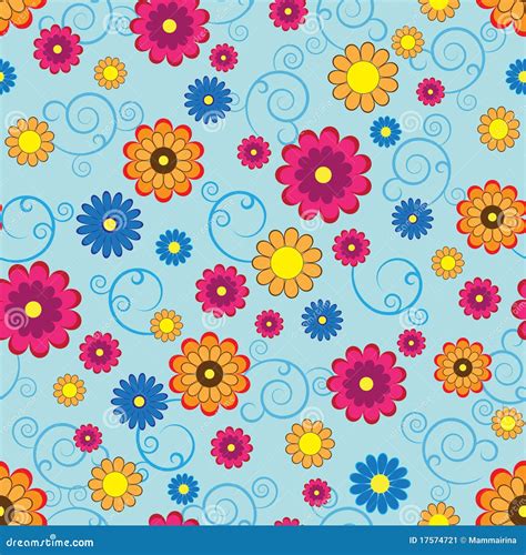 Image result for Colorful Flowers Seamless Pattern