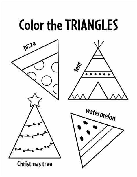 Image result for Triangle Coloring Worksheet
