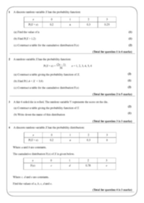 Image result for Discrete or Continuous Random Variable Worksheet