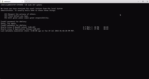 Toradh íomhá ar Oracle Linux Desktop GUI