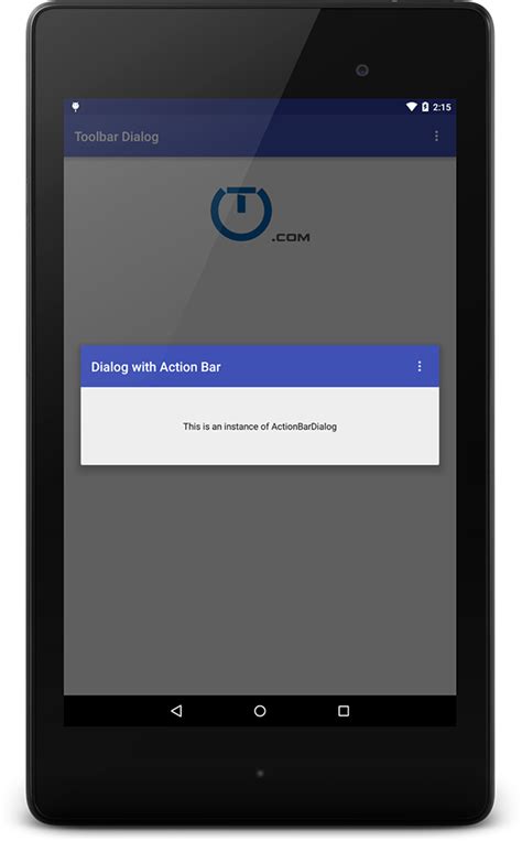 Toradh íomhá ar Android Action Bar Example