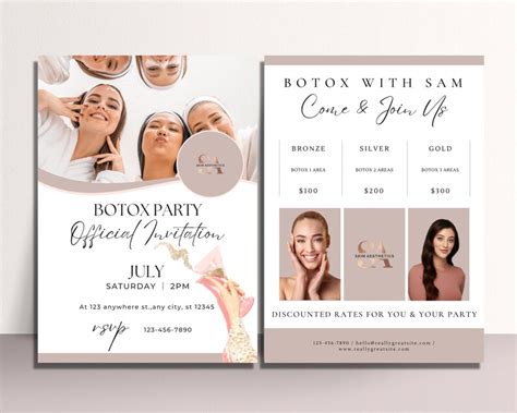 Image result for Botox Party Flyer Editable