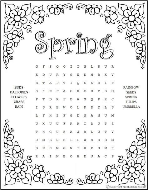Afbeeldingsresultaten voor Spring Puzzles Printable