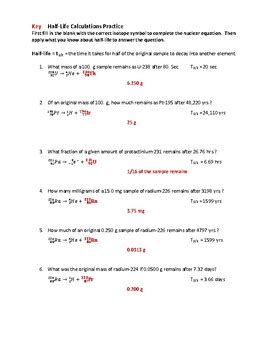Image result for Half Life Problems Worksheet