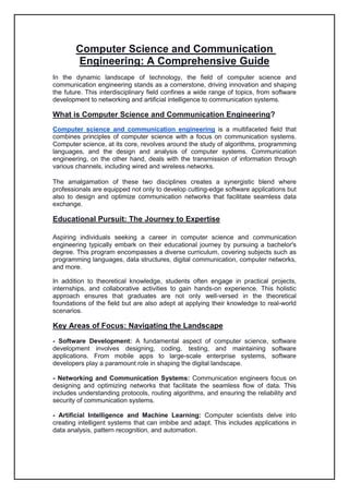 Image result for Computer Engineering Communications Track