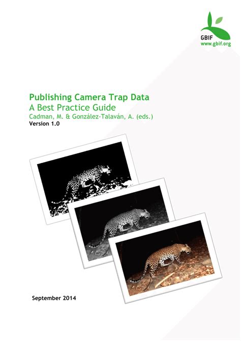 Image result for Camera Trap Data Collection Sheet
