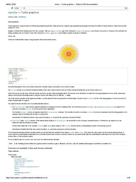 Python Turtle Graphics に対する画像結果
