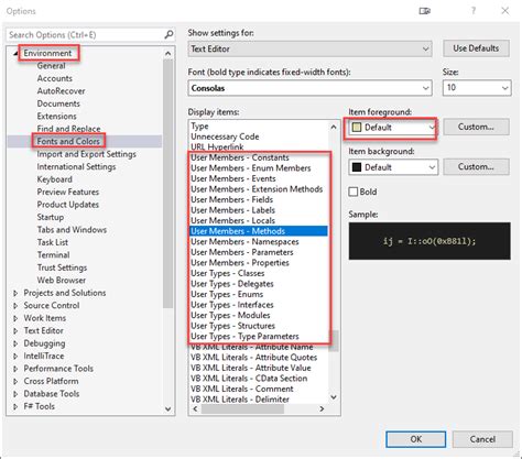 Image result for How to Cahnge Visual Studio Color