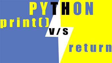Afbeeldingsresultaten voor Difference Between Return and Print in Python