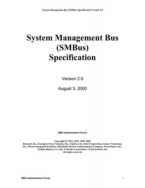 Image result for SMBus System Interface