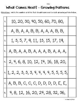 Image result for Growing Patterns Grade 2 Worksheets